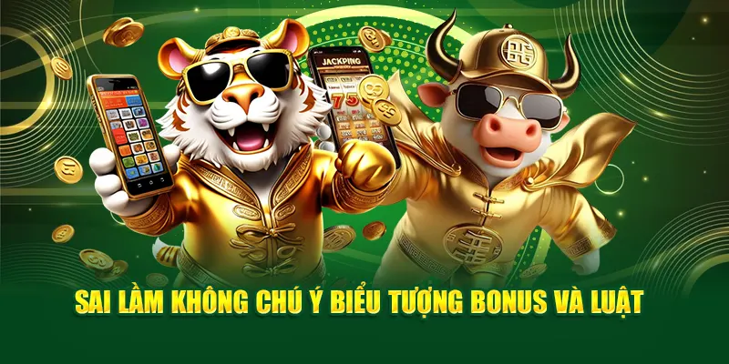 Sai lầm không chú ý biểu tượng bonus và luật